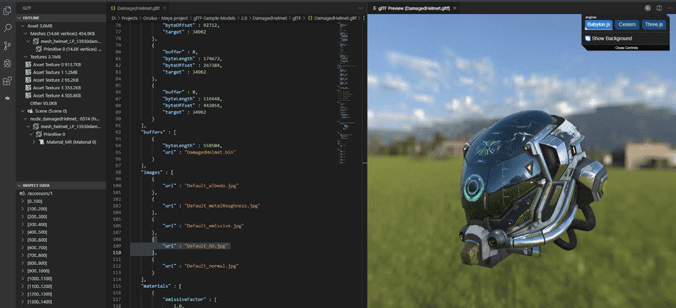 3D model data structure and format on Microsoft Visual Studio