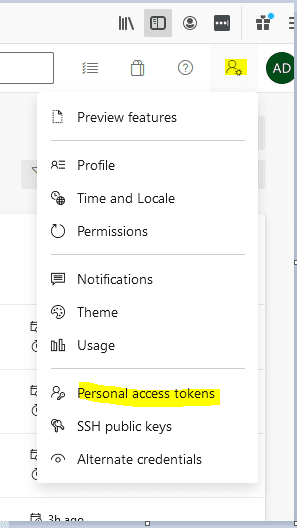 Azure DevOps Create PAT