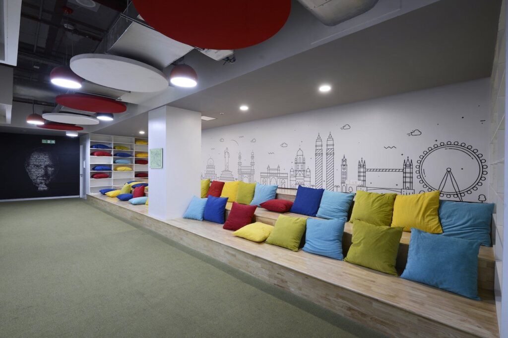 The Pune office in India has sustainable design.