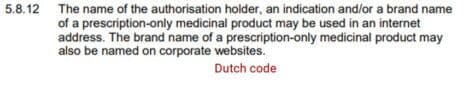 From Code of Conduct for Pharmaceutical Advertising